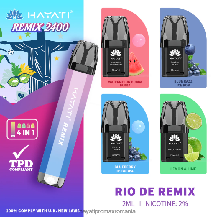 Hayati Remix sistem de păstăi preumplute 2400 puf rio de remix RNR0R57 - Hayati Pro Max Romania Hayati Remix sistem de păstăi preumplute 2400 puf rio de remix RNR0R57 - Hayati Pro Max Romania