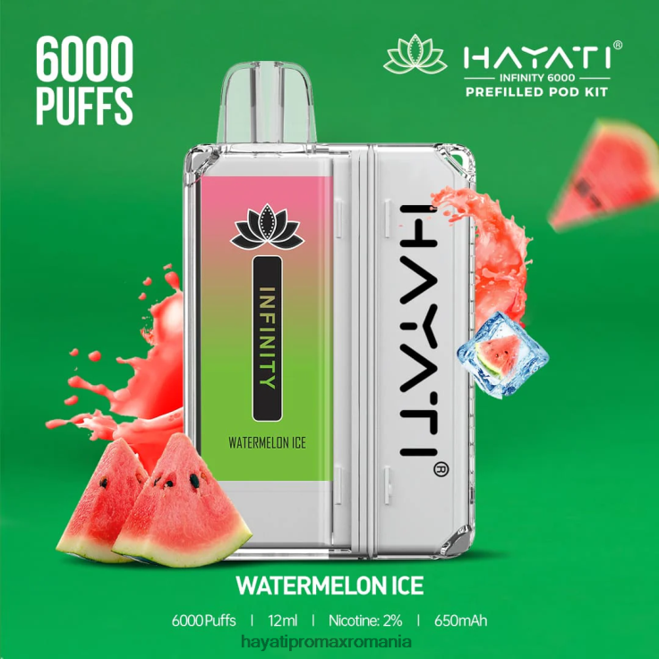 Hayati Infinity 6000 de truse de pod gheata de pepene verde RNR0R164 - Hayati Vapes Wholesale Hayati Infinity 6000 de truse de pod gheata de pepene verde RNR0R164 - Hayati Vapes Wholesale